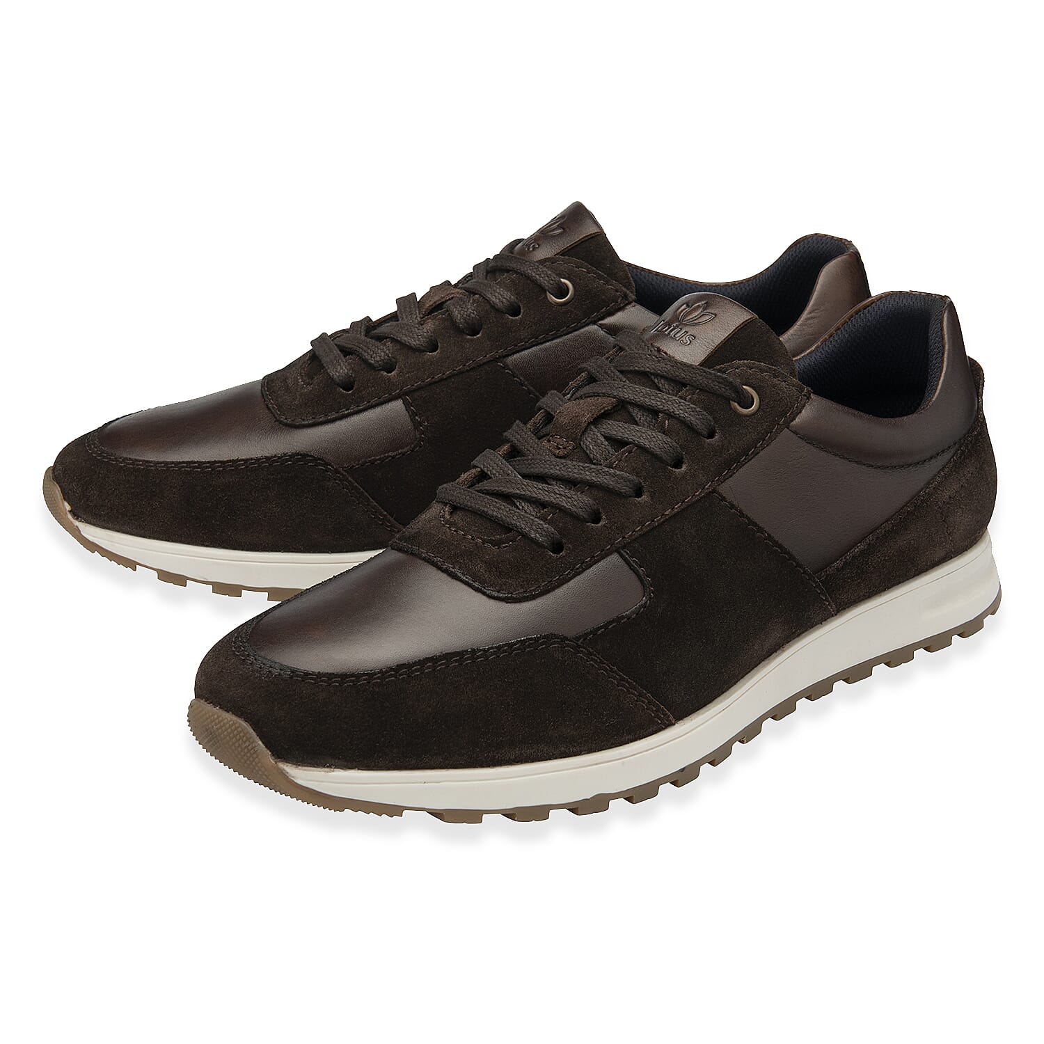 Lotus Tirso Mens Leather Lace-Up Casual Shoes (Size 9) - Brown V32525775 1