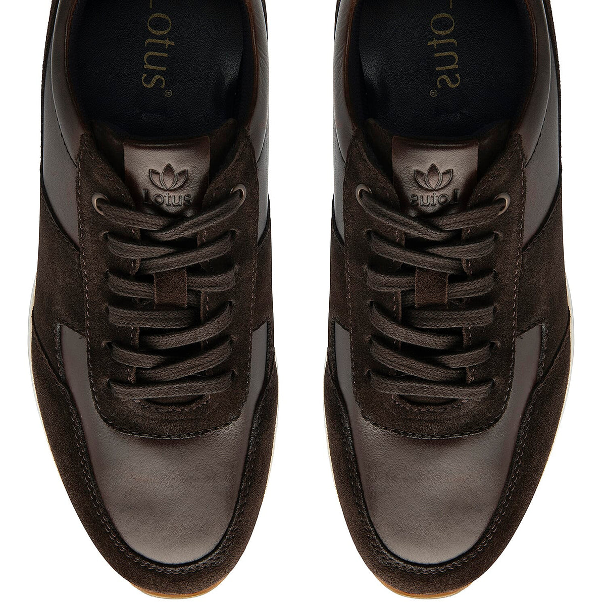 Lotus Tirso Mens Leather Lace-Up Casual Shoes (Size 9) - Brown V32525775 2