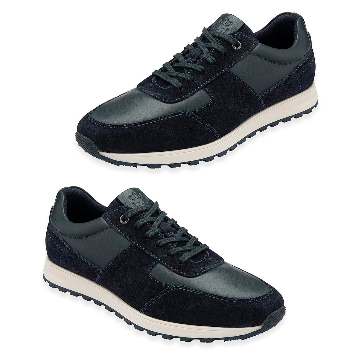Lotus Tirso Mens Leather Lace-Up Casual Shoes (Size 10) - Navy V32516443 0