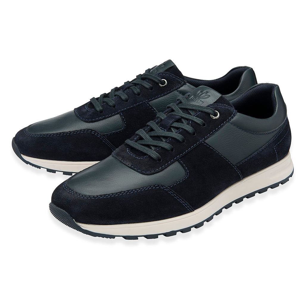 Lotus Tirso Mens Leather Lace-Up Casual Shoes (Size 10) - Navy