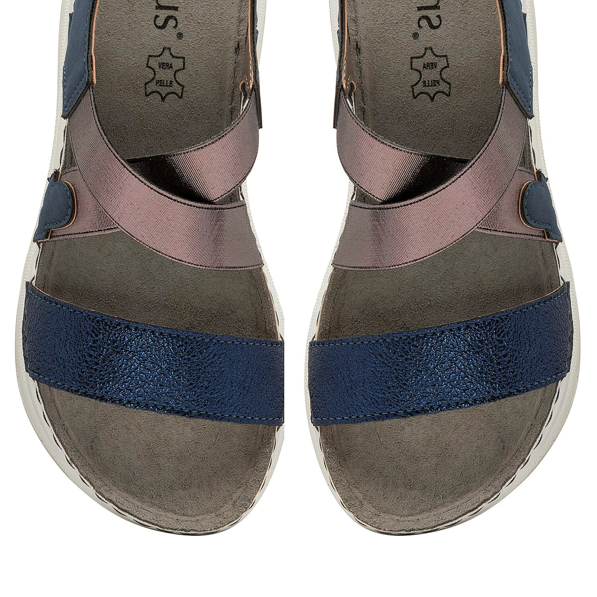 Lotus Moderna Open-Toe Sandals For Women's - Navy and Pewter 6349304 2