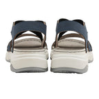 Lotus Moderna Open-Toe Sandals (Size 7) - Navy & Pewter
