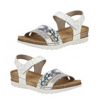 Lotus Prato Velcro Sandals (Size 6) - White