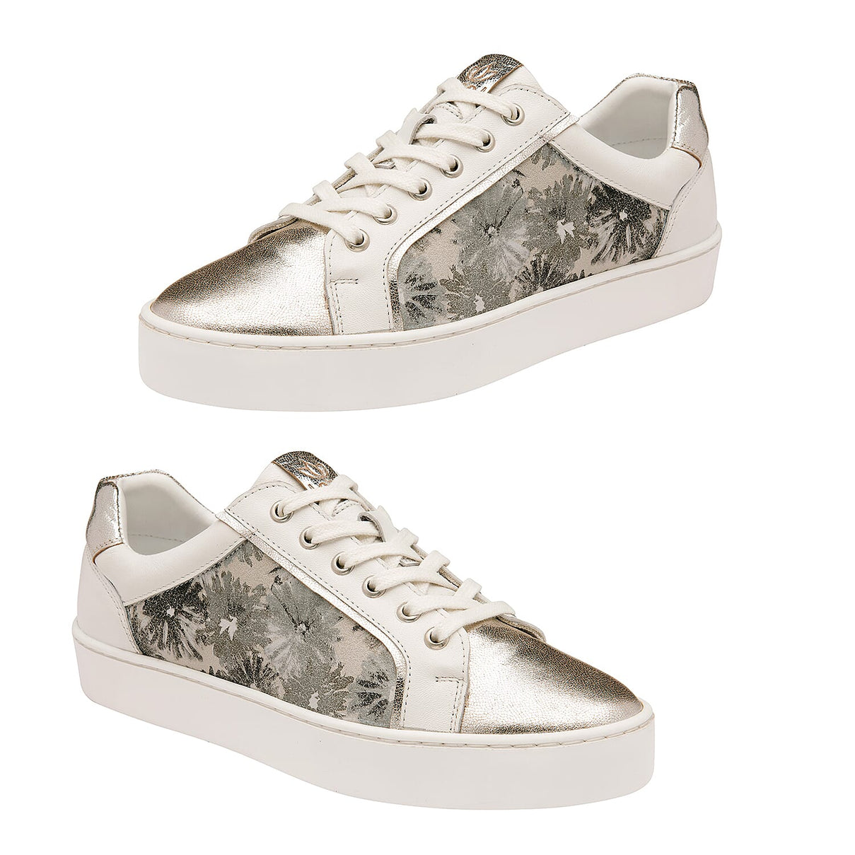 Lotus Saima Floral Pattern Women's Trainers - White 6500910 1