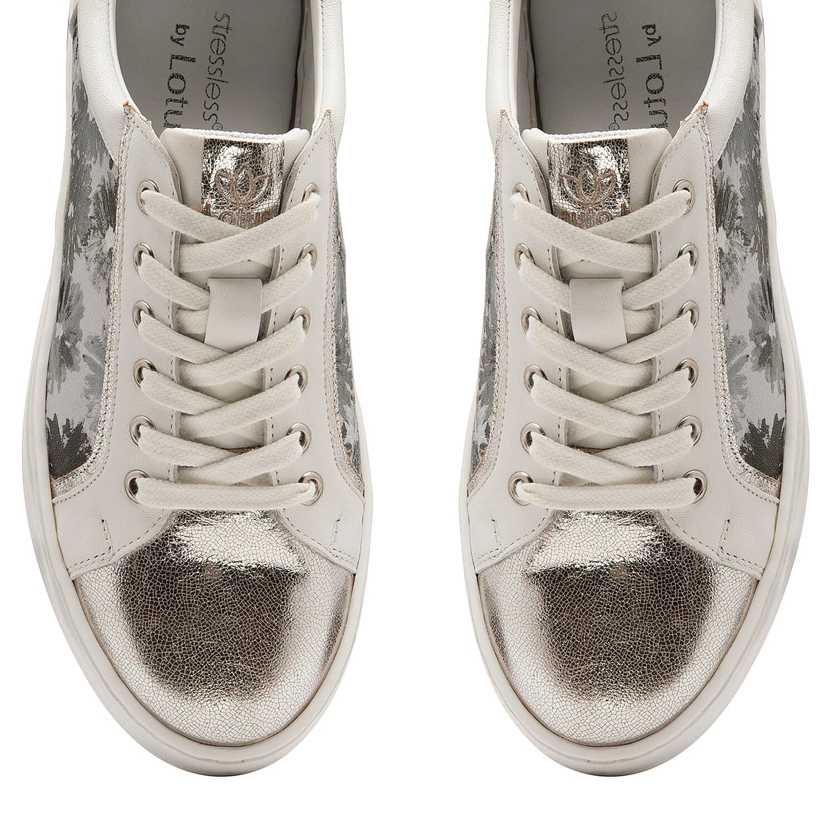 Lotus Saima Floral Pattern Women's Trainers - White 6500910 3
