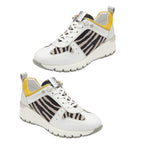 Lotus Sapphire Zebra Pattern Wedge Trainers (Size 7) - White & Yellow