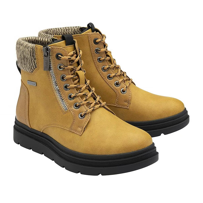 Lotus Saundra Ladies Lace Up Ankle Boots (Size 3) - Mustard 8378402 1