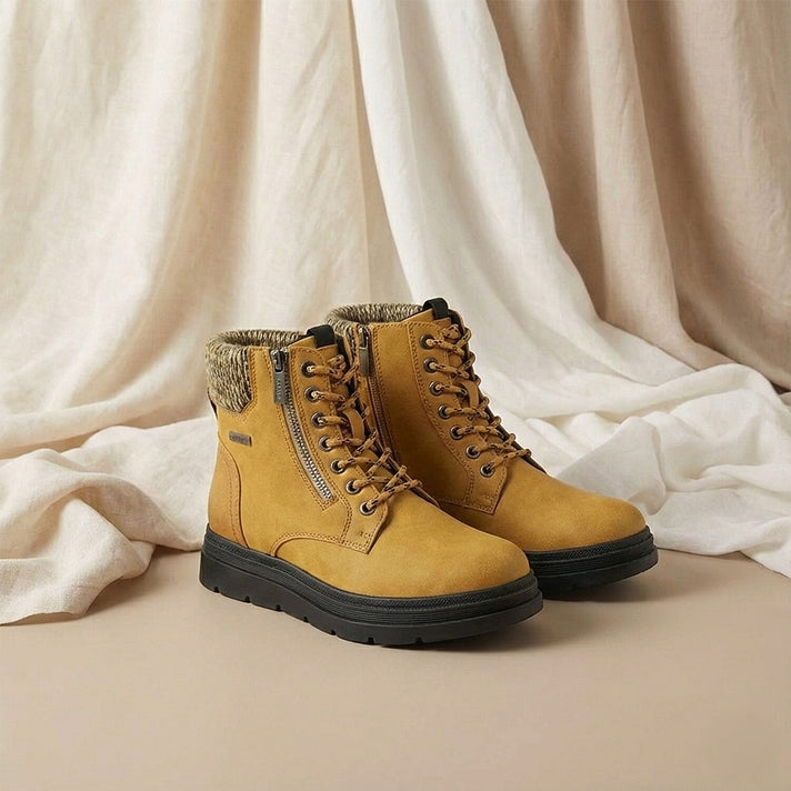Lotus Saundra Ladies Lace Up Ankle Boots (Size 3) - Mustard 8378402 2