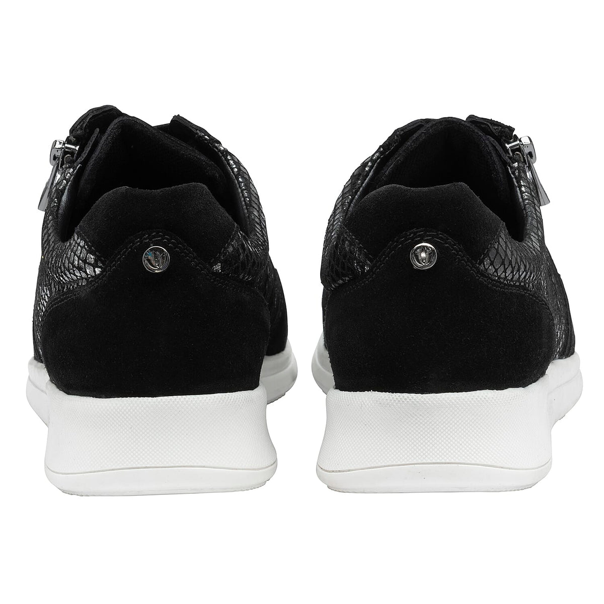 Lotus Snake Print Sheryl Leather Casual Trainers -Black 7128355 1