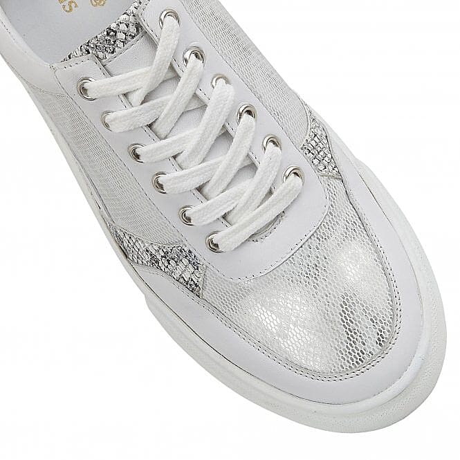 Lotus Stressless Leather Venice Lace-Up Trainers in White Colour 3589487 3