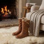 Lotus Women Jolanda II Mid-Calf Slouch Boots (Size 3) - Tan