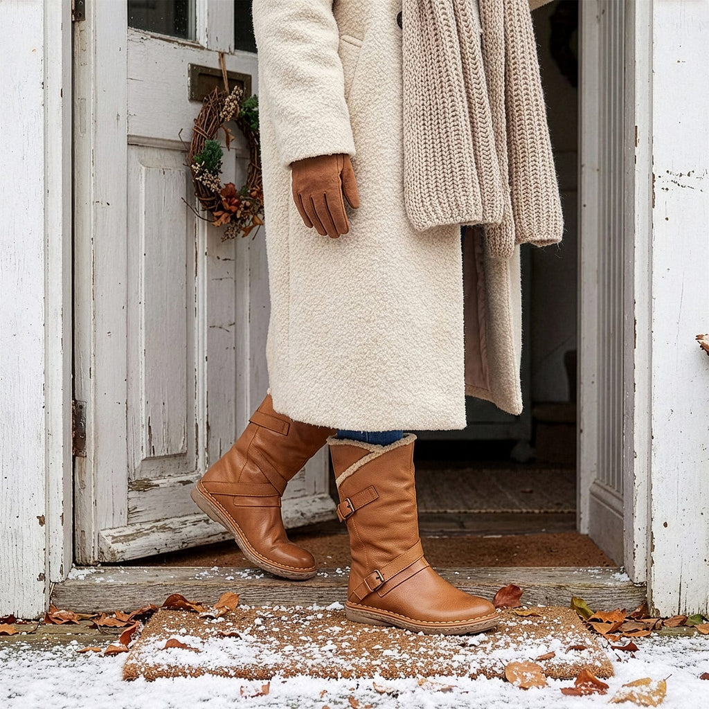 Lotus Women Jolanda II Mid-Calf Slouch Boots (Size 3) - Tan