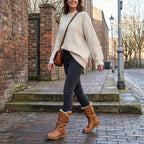 Lotus Women Jolanda II Mid-Calf Slouch Boots (Size 3) - Tan