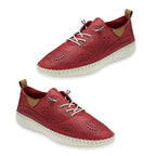 Lotus Womens Leather Tassia Lace-Up Shoes (Size 5) - Pink