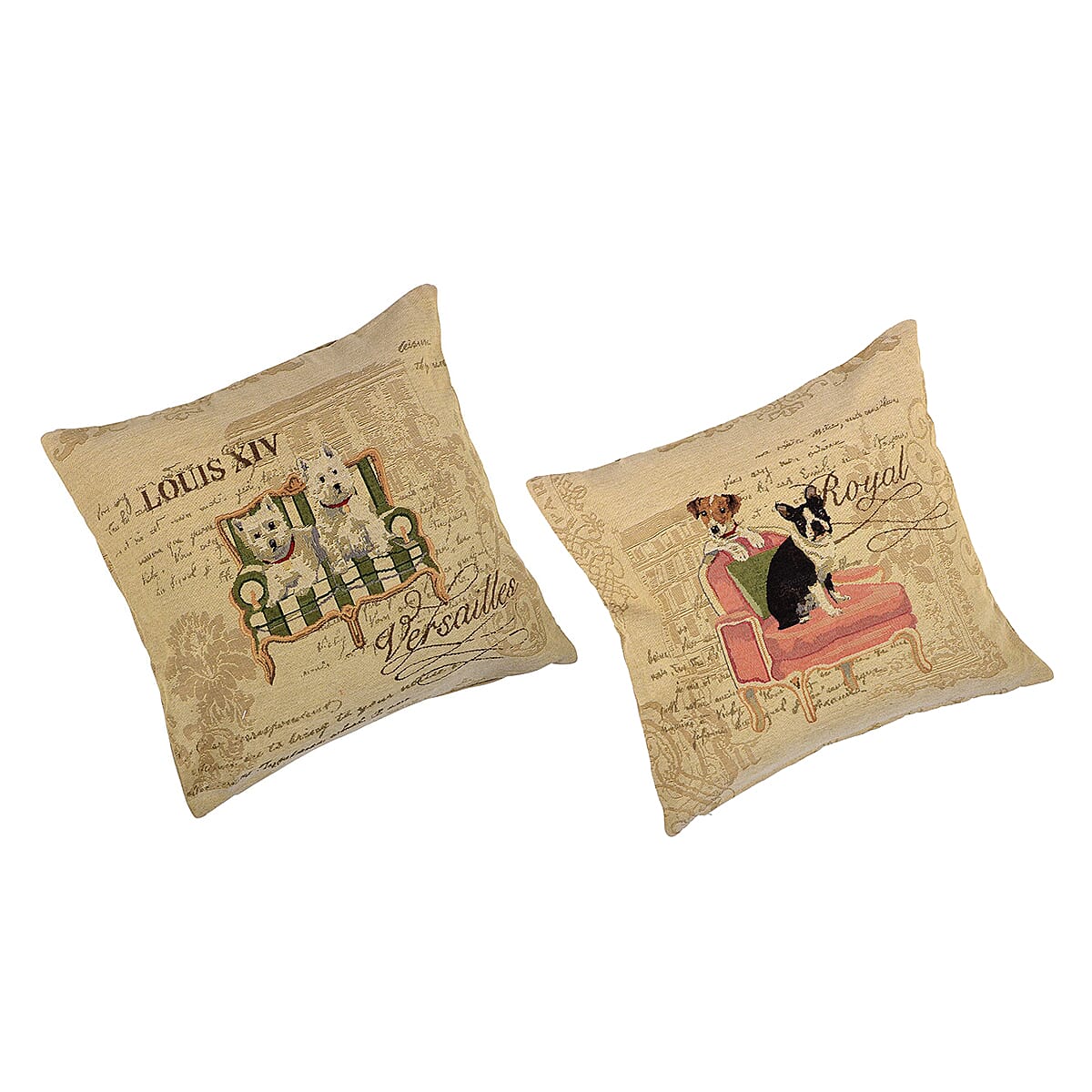 Louis Xiv &amp; Royal Dog Cushion Covers (Size 45 Cm) - Multi 7228730 0