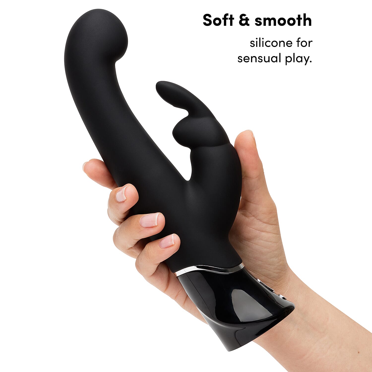 Lovehoney Fifty Shades of Grey Greedy Girl Rechargeable G-Spot Rabbit Vibrator - Black 8414081 2