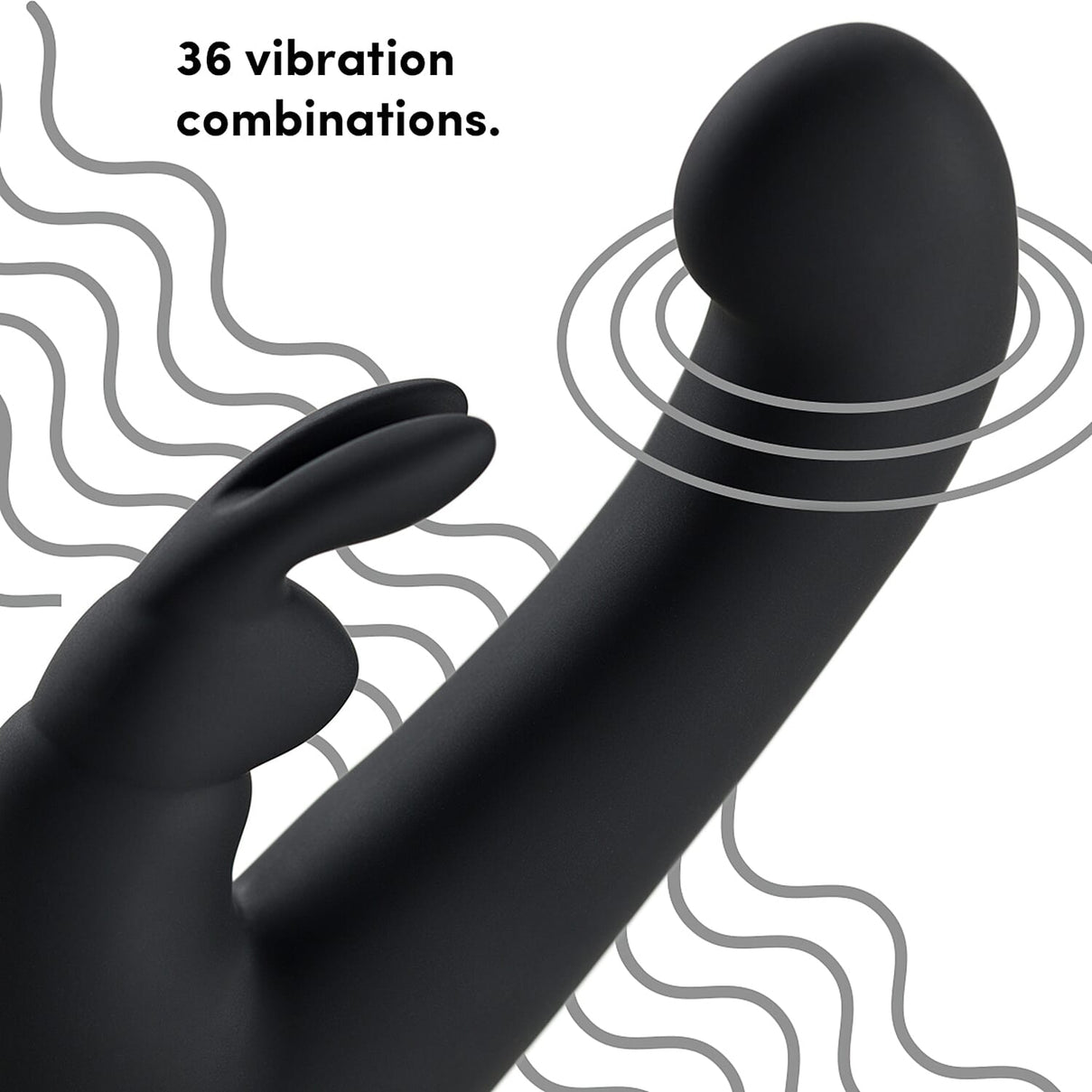 Lovehoney Fifty Shades of Grey Greedy Girl Rechargeable G-Spot Rabbit Vibrator - Black 8414081 5