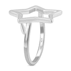 LucyQ Constellation Collection - Rhodium Overlay Sterling Silver Star Ring