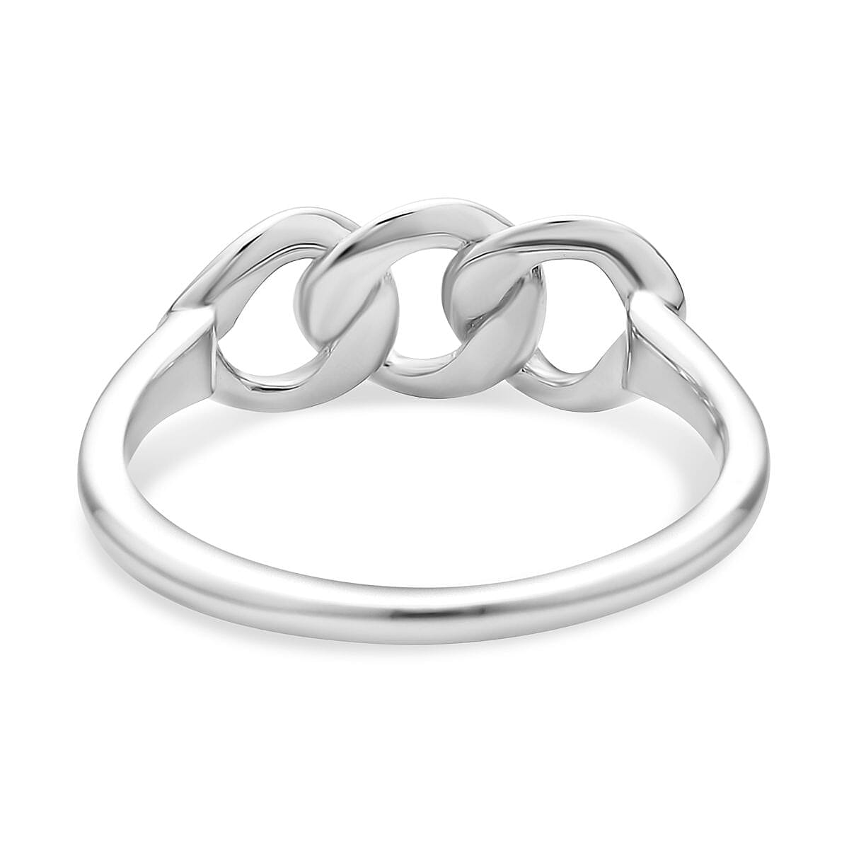 Lucy Q Curb Drop Collection - Rhodium Overlay Sterling Silver Ring 7231498 9