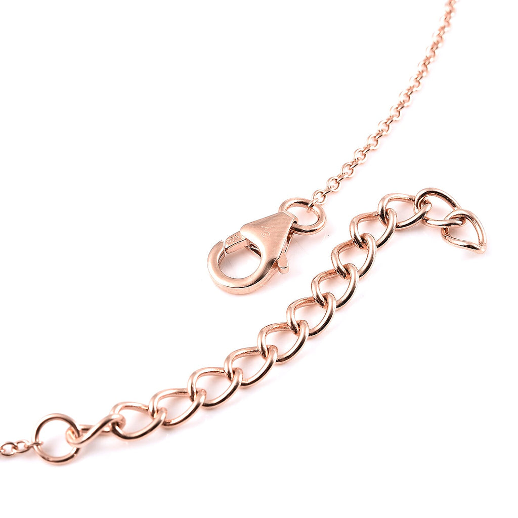 Lucy Q Drip Collection - Rose Gold Overlay Sterling Silver Necklace (Size 16 with 2 inch Extender), Silver wt 34.00 Gms