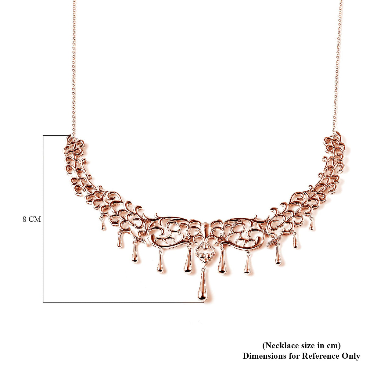 Lucy Q Drip Collection - Necklace Size 16 in Rose Gold Plated Sterling Silver, Silver 34.00 gms 3833381 5