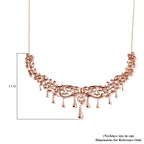 Lucy Q Drip Collection - Rose Gold Overlay Sterling Silver Necklace (Size 16 with 2 inch Extender), Silver wt 34.00 Gms