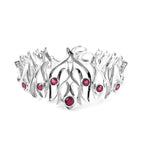 LucyQ Flame Collection - African Ruby (FF) Bracelet (Size 8) in Rhodium Overlay Sterling Silver 3.88 Ct.