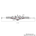 LucyQ Flame Collection - African Ruby (FF) Bracelet (Size 8) in Rhodium Overlay Sterling Silver 3.88 Ct.