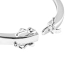 LucyQ Flame Collection - Natural Cambodian Zircon Bangle (Size 7.5) in Rhodium Overlay Sterling Silver