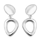 LucyQ Fluid Collection - Rhodium Overlay Sterling Silver Earrings (with Push Back)