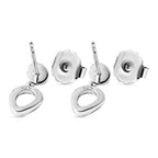 LucyQ Fluid Collection - Rhodium Overlay Sterling Silver Earrings (with Push Back)