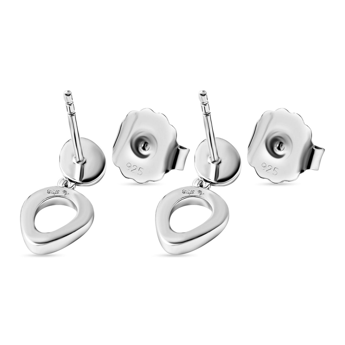 Lucy Q Fluid Collection - Rhodium Overlay Sterling Silver Dangling Earrings (With Push Back) 7061899 3