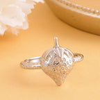 LucyQ Delicious Collection - Rhodium Overlay Sterling Silver Strawberry Ring