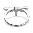 Lucy Q- Dragonfly Collection - Swiss Blue Topaz and Multi Gemstone Ring in Rhodium Overlay Sterling Silver