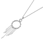 Lucy Q Bamboo Collection - Rhodium Overlay Sterling Silver Pendant with Chain (Size - 18-24-30)