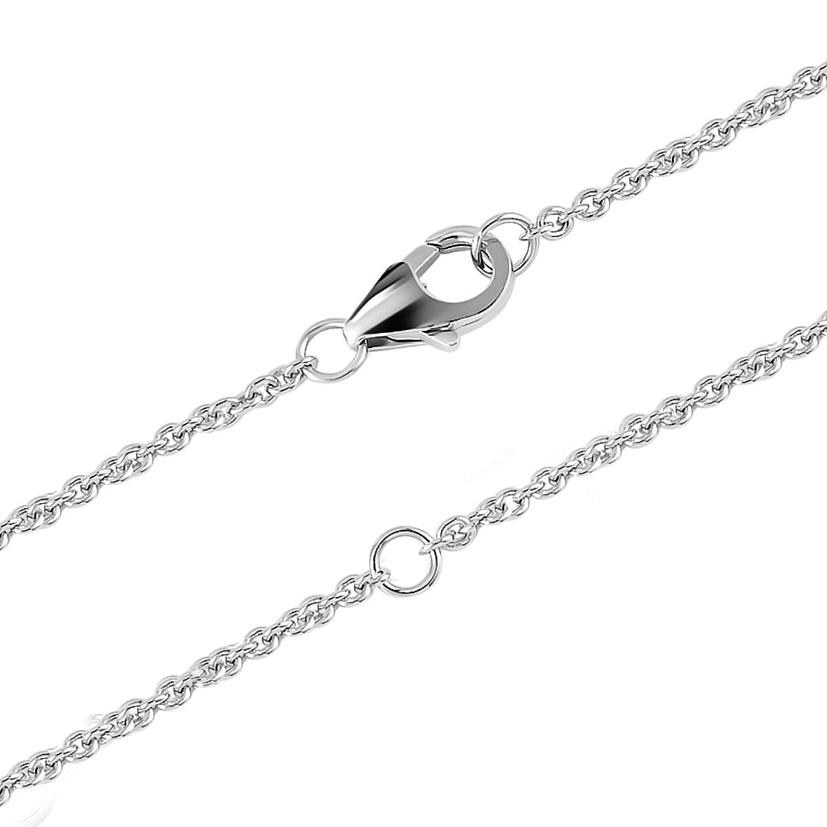 Lucy Q Bamboo Collection - Pendant with Chain (Size - 18/24/30) in Rhodium Overlay Sterling Silver, Silver Wt. 7 Gms 4158596 4