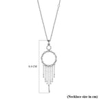 Lucy Q Bamboo Collection - Rhodium Overlay Sterling Silver Pendant with Chain (Size - 18-24-30)