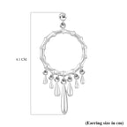 LucyQ Bamboo Collection - Rhodium Overlay Sterling Silver Earrings