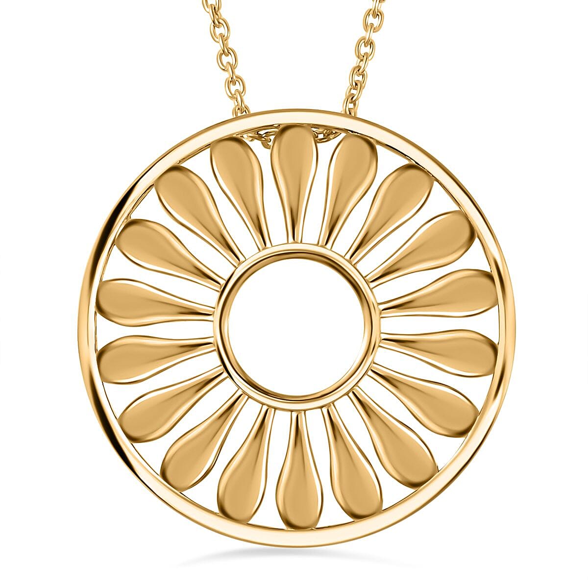 LUCY Q Drip Collection - Circle Pendant with Chain (Size 20) in 18K Yellow Gold Vermeil Plated Sterling Silver 4256568 0