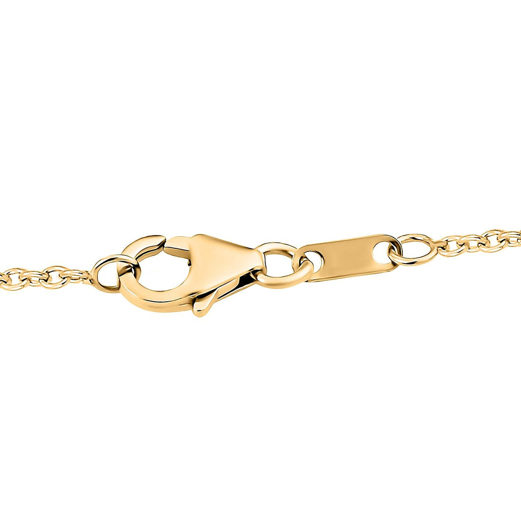 Lucy Q Drip Collection - Circle Pendant with Chain (Size 28) in 18K YG Vermeil Plated Sterling Silver