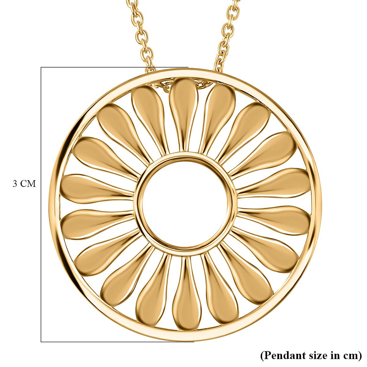 LUCY Q Drip Collection - Circle Pendant with Chain (Size 20) in 18K Yellow Gold Vermeil Plated Sterling Silver 4256568 6