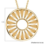 Lucy Q Drip Collection - Circle Pendant with Chain (Size 28) in 18K YG Vermeil Plated Sterling Silver