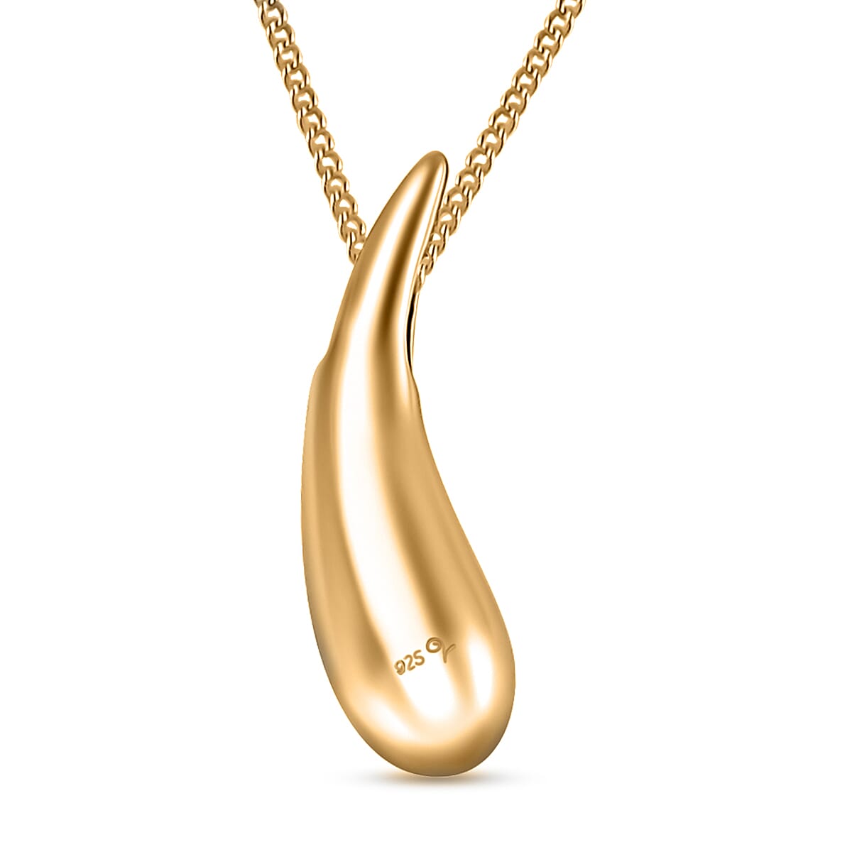 Lucy Q Drip Collection - Drop Pendant with Chain (Size 18) in 18K Vermeil Yellow Gold Plated Sterling Silver 4269440 5