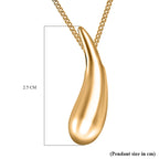 Lucy Q Drop Collection - Pendant with Chain (Size 18) in 18K Vermeil Yellow Gold Plated Sterling Silver.
