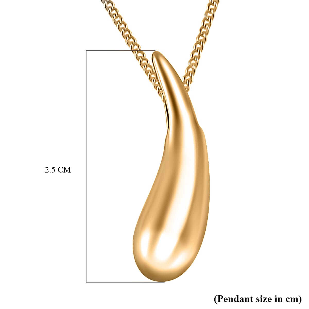 Lucy Q Drip Collection - Drop Pendant with Chain (Size 18) in 18K Vermeil Yellow Gold Plated Sterling Silver 4269440 7