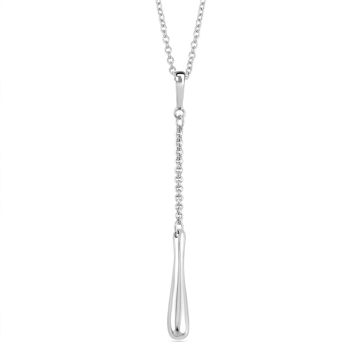 Lucy Q Drop Collection - Pendant with Chain (Size 18-2 Ext) in Rhodium Overlay Sterling Silver 4238960 1