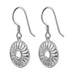 Lucy Q Drip Collection - Platinum Overlay Sterling Silver Circle Dangle Earrings