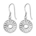 Lucy Q Drip Collection - Platinum Overlay Sterling Silver Circle Dangle Earrings