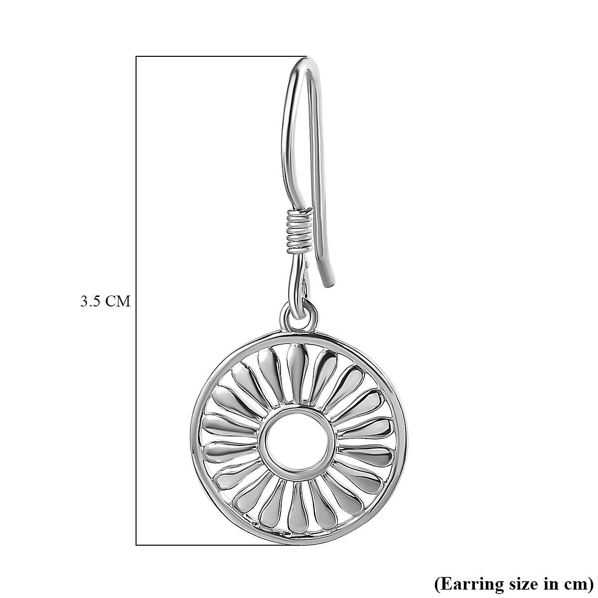 Lucy Q Drip Collection - Platinum Overlay Sterling Silver Circle Dangle Earrings 7734240 6