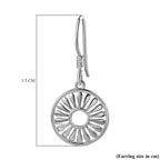 Lucy Q Drip Collection - Platinum Overlay Sterling Silver Circle Dangle Earrings